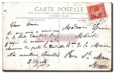 Versailles — Bassin d'Apollon — Souvenir dos 'Biscuits George' — Verso
