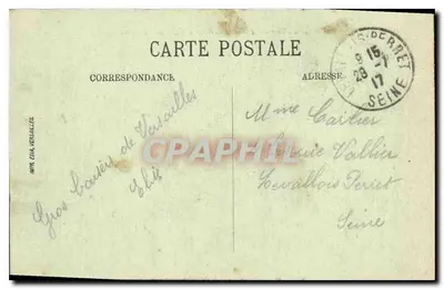 Jardim de Versailles — Parterre de Latone, visto do Fer à Cheval — Editor E. Lyautey, n° 178 — Verso