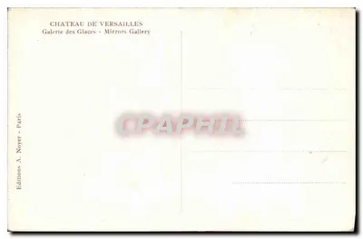 Galeria Srebrnych Lustr — Zamek w Versailles — Wydawnictwo A. Noyer, Paryż — Rewers