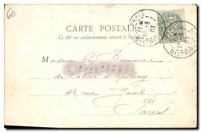 Zamek Chantilly — La Tribune — B. F. PARIS — Rewers