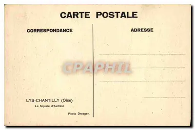 Il Square d'Aumale — Lys-Chantilly (Oise) — Foto Draeger — Verso