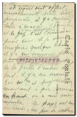 Castello di Chantilly — Il Castello di Enghien — Imp. Phot. Neurdein et Cie, 52, av. de Téteu, Parigi — Verso