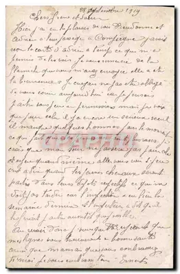 Zamek w Compiègne — widok zimowy — datowany 28 września 1919 — Rewers