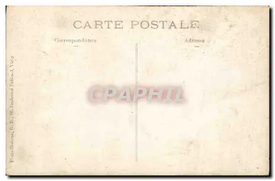 Woman in a long dress in a park — publisher G. Poulard, Vailly — Back