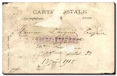 Retrato de três pessoas — estúdio — R. Guillerminot, Brest, n° 32 — Verso