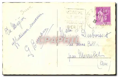 Widok z Megève — Alpy francuskie — wydawca nieznany — Rewers