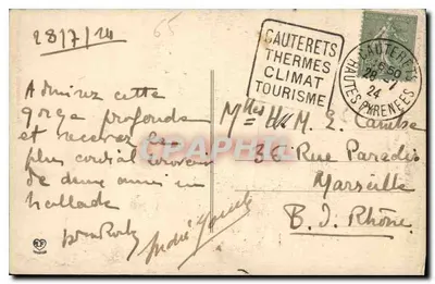 Gruta e Ponte de Espanha — As Altas-Pirineus — 427 bis — Cauterets — Verso
