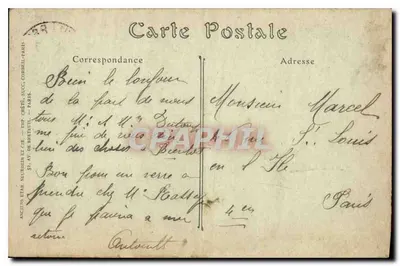 Trouville-sur-Mer — A Ponte de Pedestres sob Tempo Ruim — ND Hot. — Verso