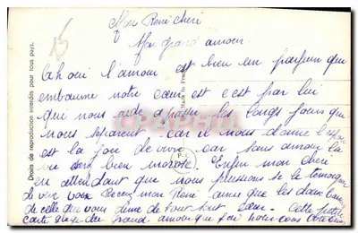 Casal apaixonado — O amor é um perfume que embriaga a vida — PC 4976/1 — Verso