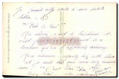 Pareczka zakochana — tekst drukowany i ręczny — wydawca Léo, n° 5811/3 — Rewers
