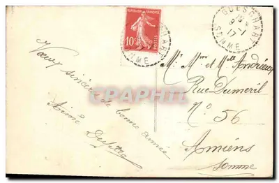 Jonge man in pak — met bosje rozen — La Favorite 1274 — Achterkant