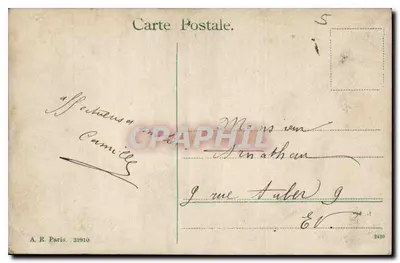 Jovem mulher com véu — retrato — B.N. Paris — Verso
