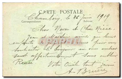 Abpia Hautecombe — Jezioro Bourget i Góra Cessens — B. F. Lux, n°606 — Rewers