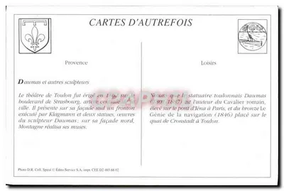 Toulon. Uitzicht op het theater — uitgever Spiral, serie CEE D2 465 68 02 — Achterkant