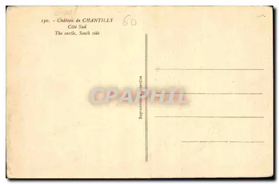 Castello di Chantilly — Lato Sud — Reproductions universitaires — Verso