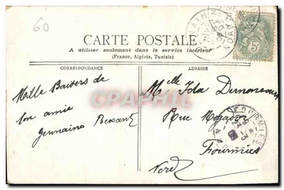 Zamek Pierrefonds — widok panoramiczny — wydawca nieznany — Rewers