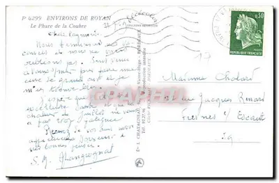 Fary O Coubrée — w pobliżu Royan — wydawca Elcée — Rewers