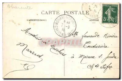 Okręgi Royan - MESCHERS - Trou des Cadets nad morzem — Marcel Delhof, fototyp, Bordeaux — Rewers