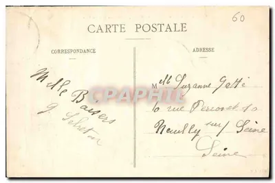 Compiègne — Zamek, fasada z boku Parku — wydawca nieznany, nr 12 — Rewers