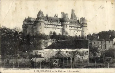 Stara pocztówka Pierrefonds Zamek Cote Ouest