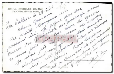 La Rivière dans les Parcs — La Colle (Charente-Maritime) — Éditeur : L. Chatagnerou, 2280 — Verso