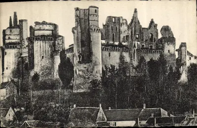 Zamek Pierrefonds — ruiny — Wydawnictwo Casier Varin, nr LL.225