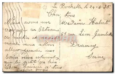 La Rochelle - Wejście do portu — wydawca ARB, nr 71 — Rewers