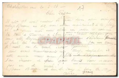 Châtelailloon — Les Rochers d'Angoulins — wydawca A.R.A. n°18 — Rewers