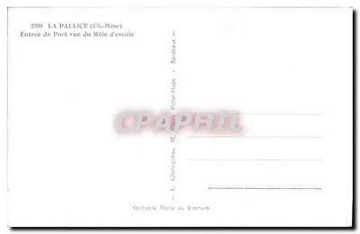 La Pallice (Charente-Maritime) — Entrada do porto vista do molo de atracação — Editora Elcée — Verso