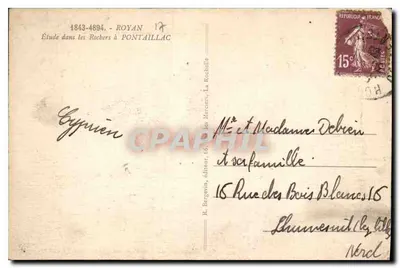 Studium w Rocbers w Pontaillac — R. Bergewin, wydawca, n° 1843-4894 — Rewers