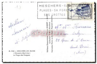 Plaża Vergnes — Meschers-sur-Garonne — Wydawnictwo A. Gilber — Rewers