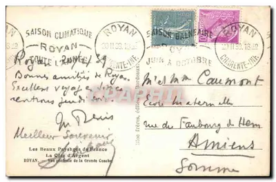 Royan — Vista geral da Grande Conche — Tito — Verso