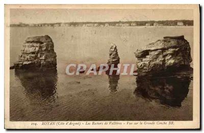 Royan (Côte d'Argent) - Skaliste wysepki Vallières - Widok na Grande Conche BR. - N° 104