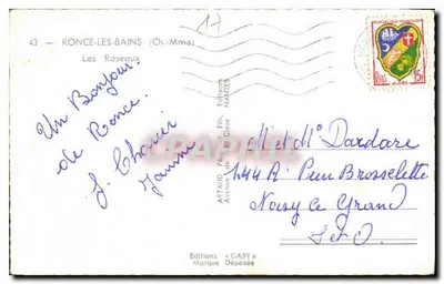 Ronce-les-Bains — Os Juncos — Edições Gaby — Verso