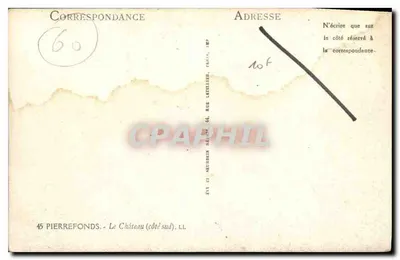 Zamek Pierrefonds — widok z południa — Éd. C. Lebel, Paryż — Rewers