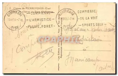 Zamek w Pierrefonds — Oise — Wydawnictwo Art Victor, Paryż — Rewers