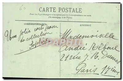 Rethondes — Castelo de Sainte-Claire — LL. — Verso