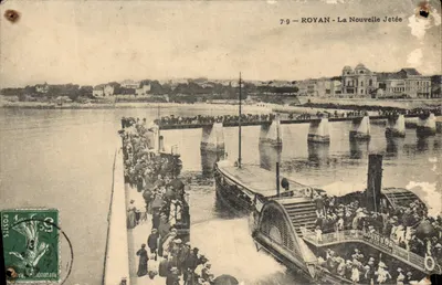 Royan - Nowa Przystań — widok z przystani i statku Louis d'Or, wydawca anonimowy, nr 79