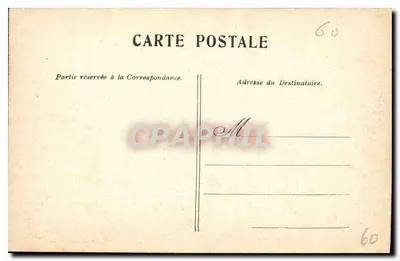 Chantilly — Wejście do Pałacu — Wydawca: Paryż — Rewers