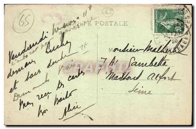 Pyrénées — Route de Pierrefitte à Cauterets, le Gave et le Pégüère — éditeur non identifié, n° 354 — Rewers