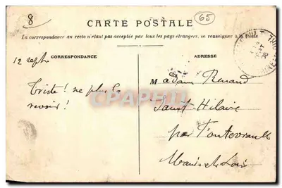 Bagnères-de-Bigorre — Vale de Campan — B.E. — Verso