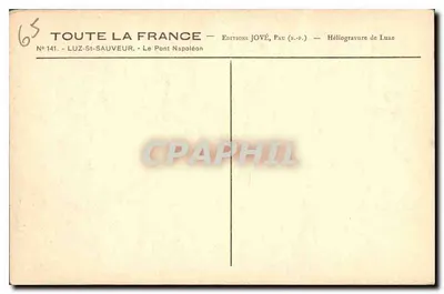 Luz-Sauveur — El Puente Napoleón — Éditions Joyé, Pau (B.P.) — Reverso