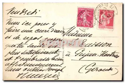 Cauterets — Algemene uitzicht van de Raillère en Manbourat — Uitgever Bido Frères, n° 96 — Achterkant