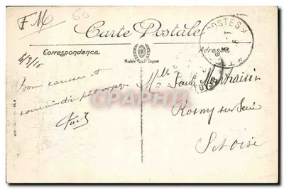 Pierrefonds — Le Château, côté nord — Éditeur A. Wyrom, Pierrefonds (Oise) — Rewers