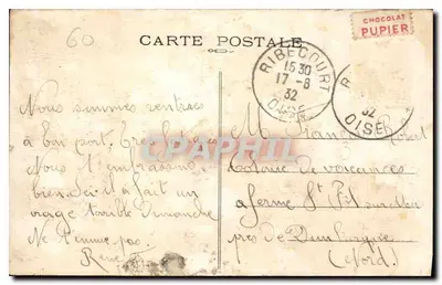 Pałac w Compiègne — Widok na główny budynek — Graphil, n°16 — Rewers