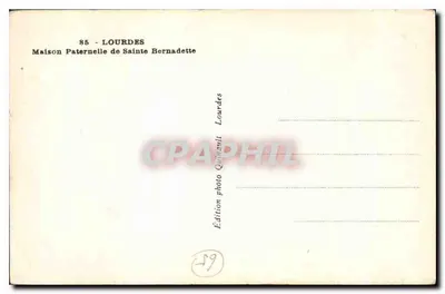 Dom ojca Bernadetty Soubirous — Lourdes — Wydawnictwo fotograficzne Quinault — Rewers