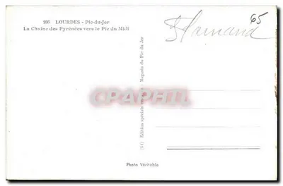 Szczyt Midi de Bigorre — Pełnowzroczny widok — Wydanie specjalne Lourdes — Rewers