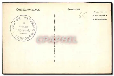Lourdes — Dolina Argelès widziana z funikulera Pic du Jer — LL — Rewers