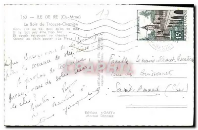 Enfants jouant près d'un lac — Ile de Ré — Éditions GABY, n°163 — Verso
