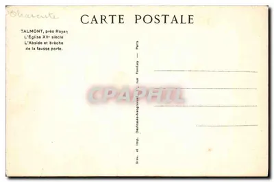 Talmont, blisko Royan — Katedra z XII wieku — Fot. Ménard, Royan — Rewers